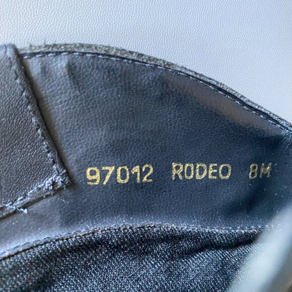 Mootsies Tooties Leather Black & Metallic Booties SZ 8 - Picture 8 of 12